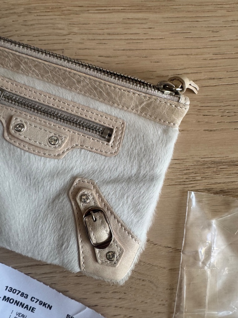 Balenciaga Vintage 2006 Ltd Edition Pony Hair Coin Purse with Swarovski Crystals - Picture 2 of 7